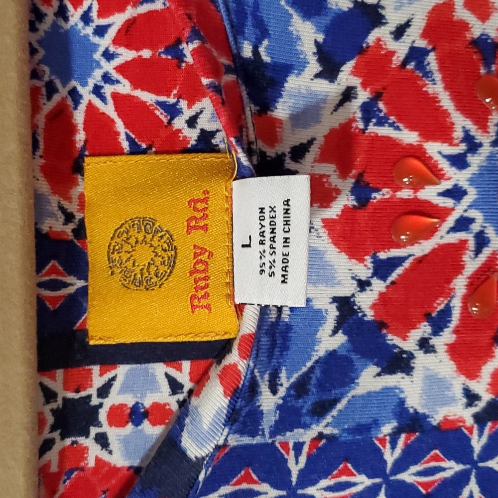Ruby Rd. Size Large Long Sleeve Geometric Pattern - Picture 3 of 8